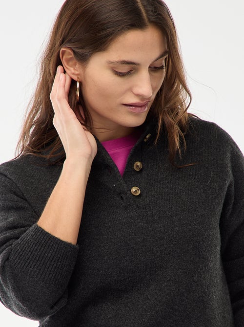 Trui van dik breisel met polokraag - Kiabi