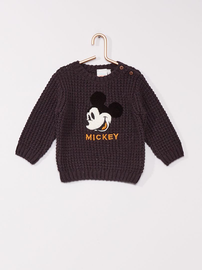 Trui van dik tricot 'Mickey' van 'Disney' ZWART - Kiabi