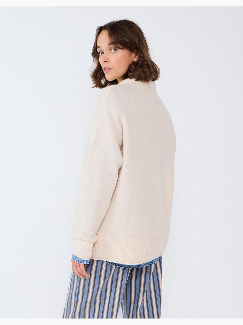 Trui van een wol-alpacamix, mo fashion Beige - Kiabi