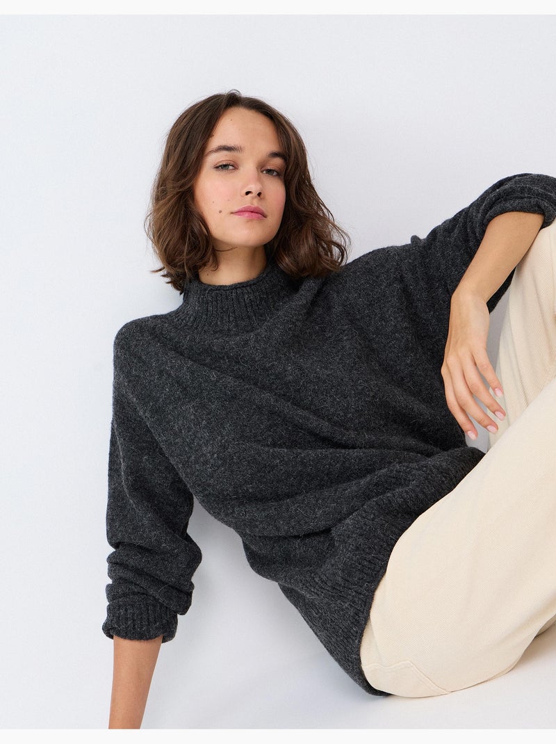 Trui van een wol-alpacamix, mo fashion Grijs - Kiabi