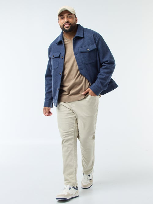 Trui van fijn breisel met V-hals - Kiabi