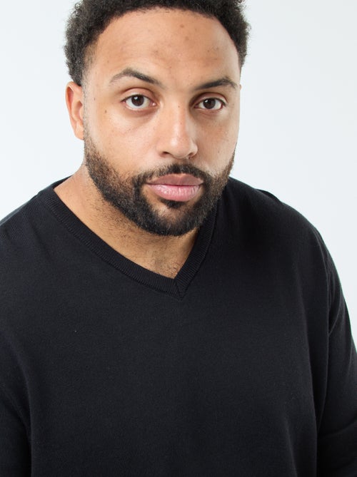 Trui van fijn breisel met V-hals - Kiabi