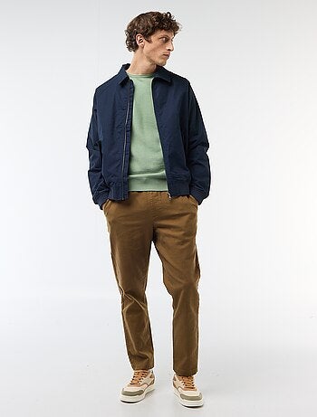 Trui van gewafelde stof