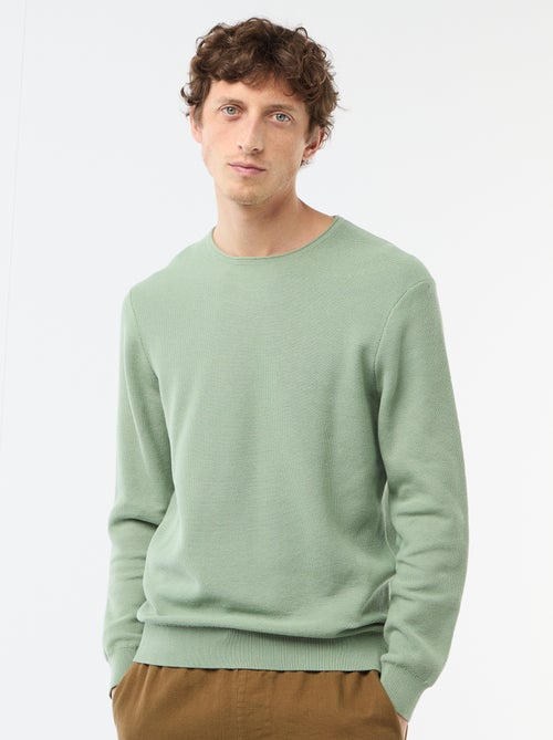 Trui van gewafelde stof - Kiabi