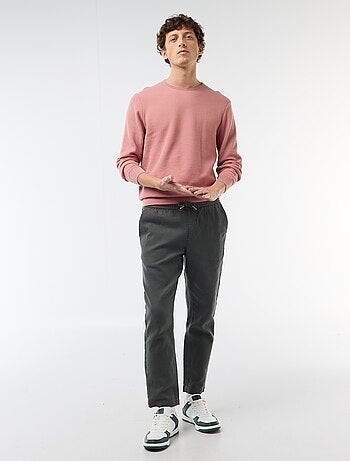 Trui van gewafelde stof