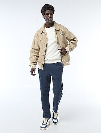 Trui van gewafelde stof