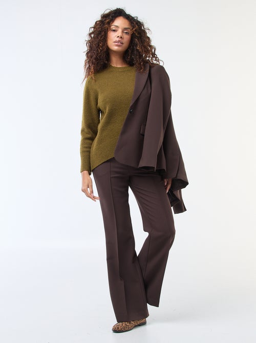 Trui van grof gebreid tricot met ronde hals - Kiabi