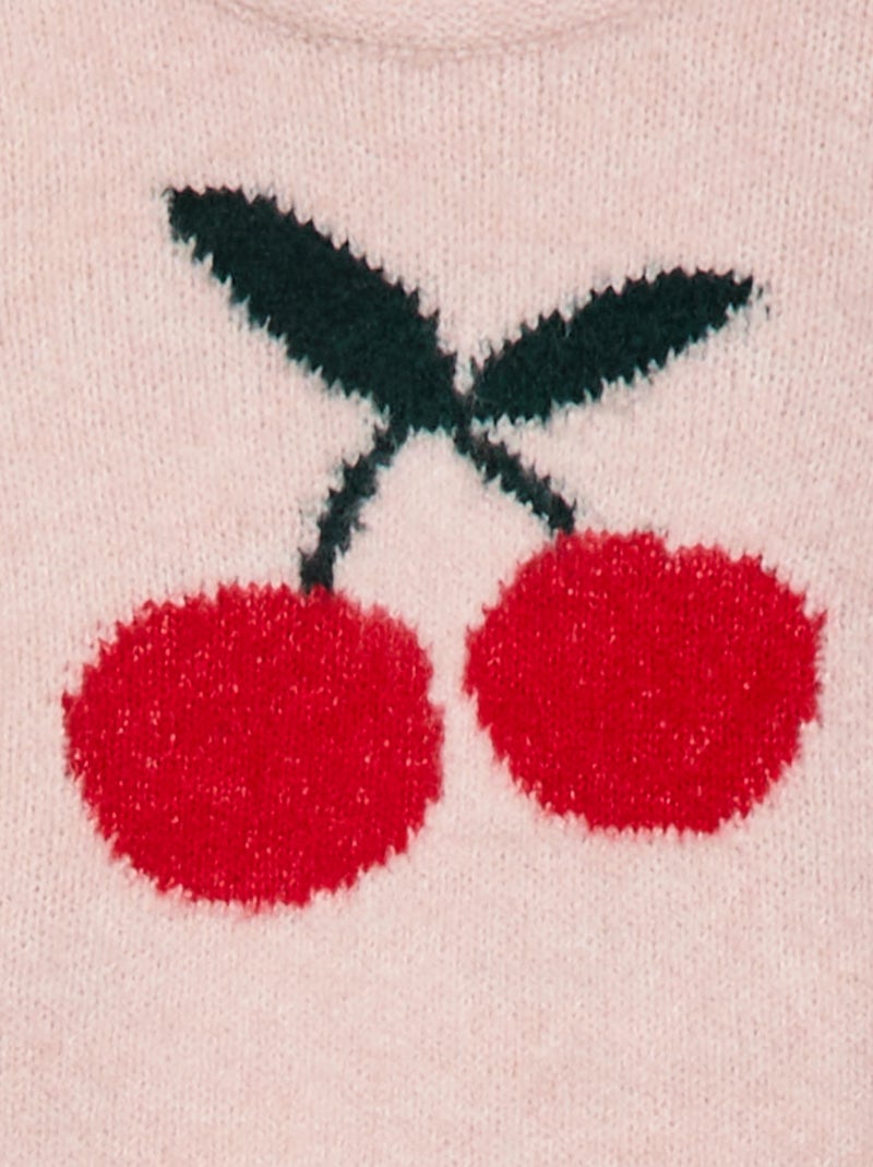 Trui van jerseytricot met fantasiepatroon Rose - Kiabi