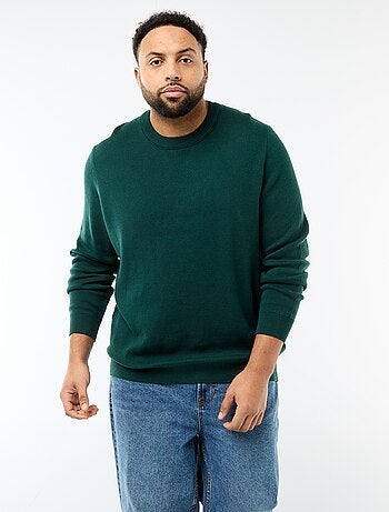 Trui van jerseytricot met ronde hals