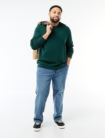 Trui van jerseytricot met ronde hals