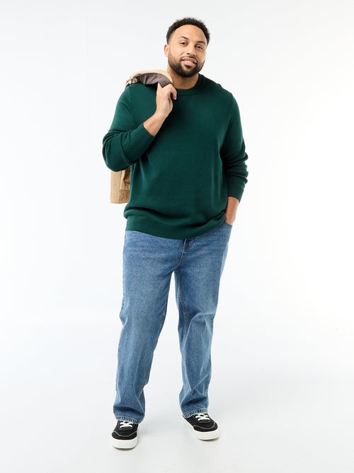 Trui van jerseytricot met ronde hals - Kiabi