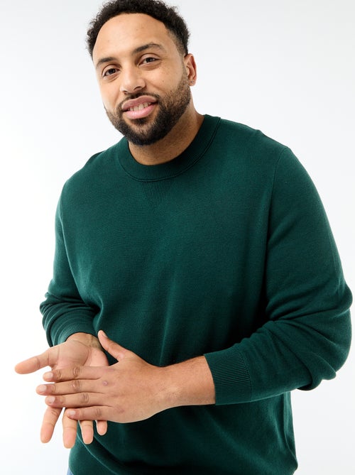 Trui van jerseytricot met ronde hals - Kiabi