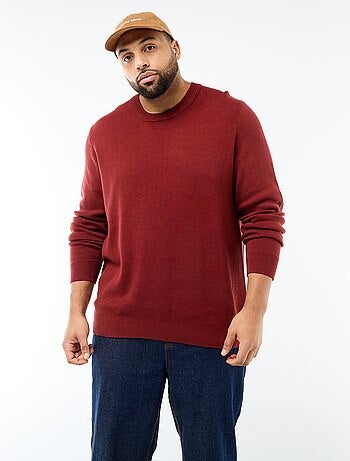 Trui van jerseytricot met ronde hals