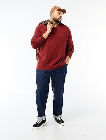 Trui van jerseytricot met ronde hals