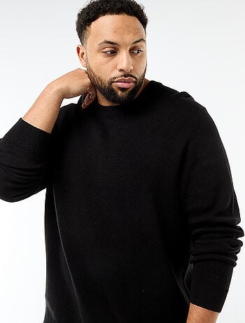 Trui van jerseytricot met ronde hals