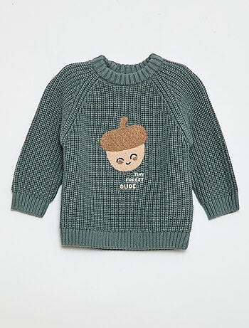 Trui van katoen in parelbreisel