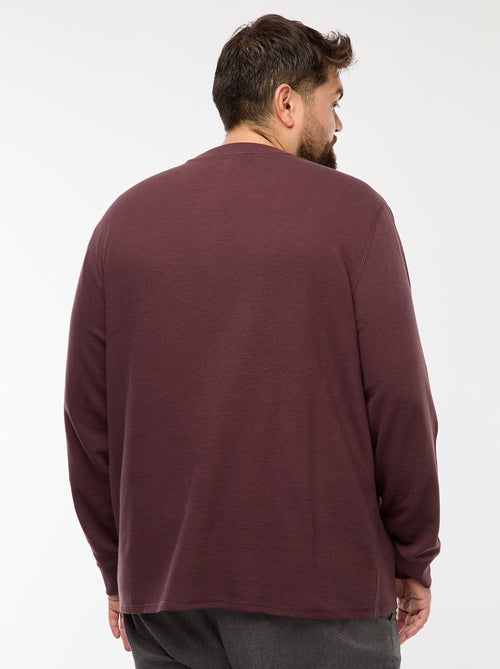 Trui van ribstof met ronde hals - Kiabi