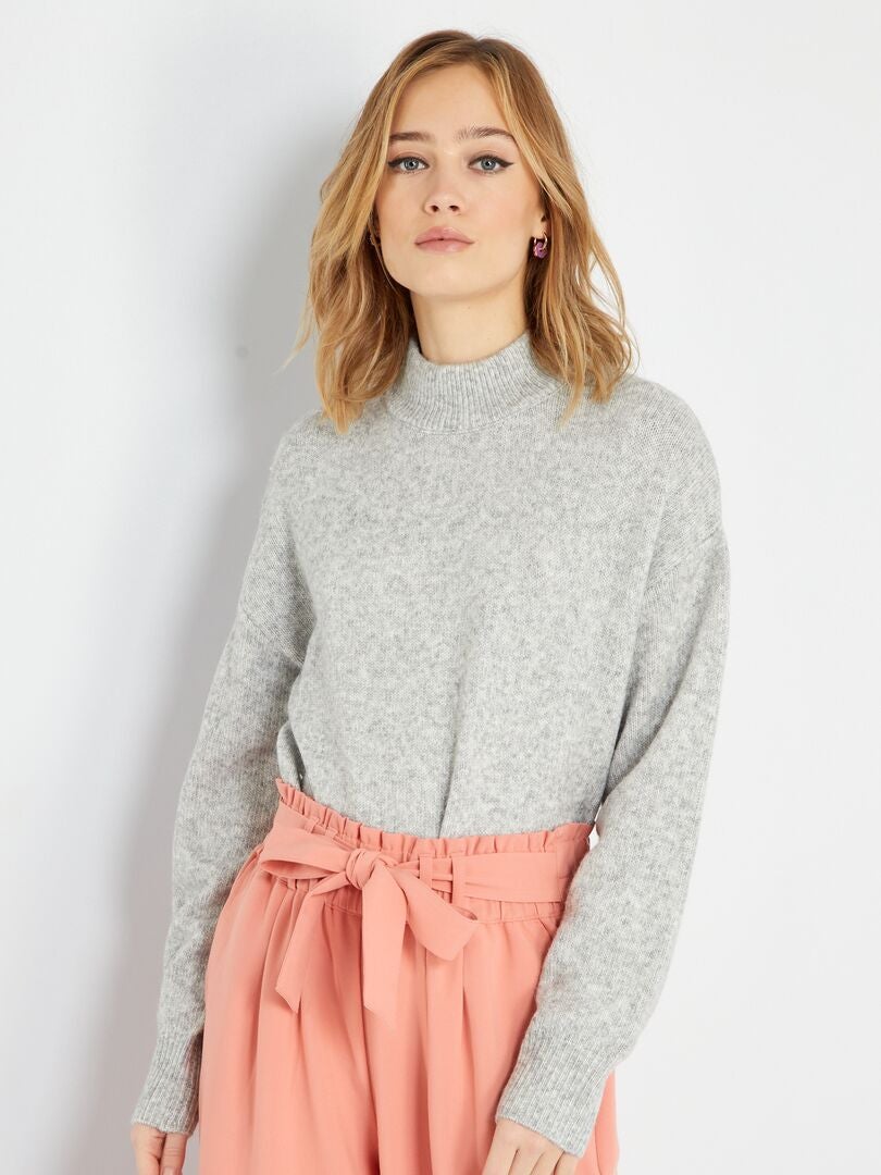 Trui van tricot GRIJS - Kiabi