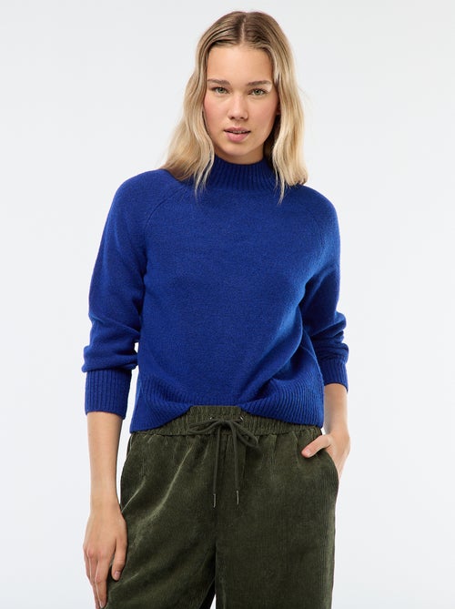 Trui van tricot met opstaande kraag - Kiabi