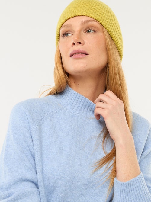 Trui van tricot met opstaande kraag - Kiabi