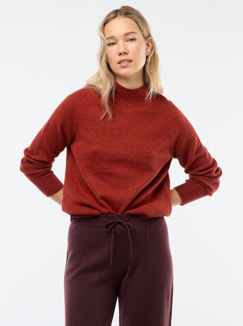 Trui van tricot met opstaande kraag - Kiabi