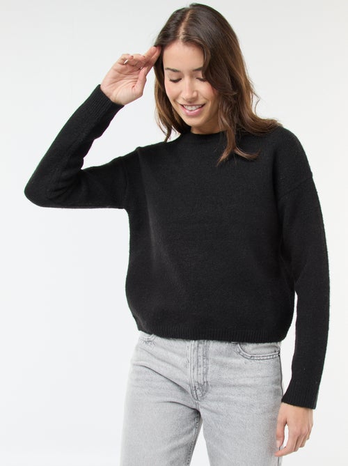 Trui van zachte stof met ronde hals - Kiabi