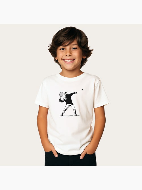 Tshirt Enfant APOH BANKSY TENNIS - Kiabi Tshirt Enfant APOH BANKSY TENNIS - Kiabi
