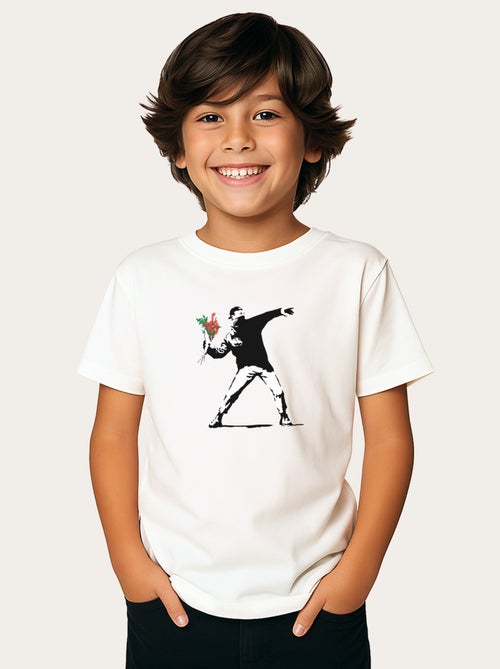 Tshirt Enfant BANKSY LOVE - Kiabi