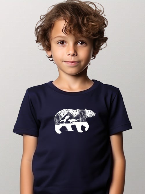 Tshirt Enfant BEAR AND FOXES - Kiabi Tshirt Enfant BEAR AND FOXES - Kiabi