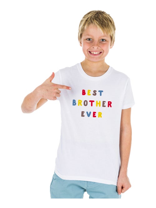 Tshirt Enfant BEST BROTHER EVER COLORÉ WAF - Kiabi