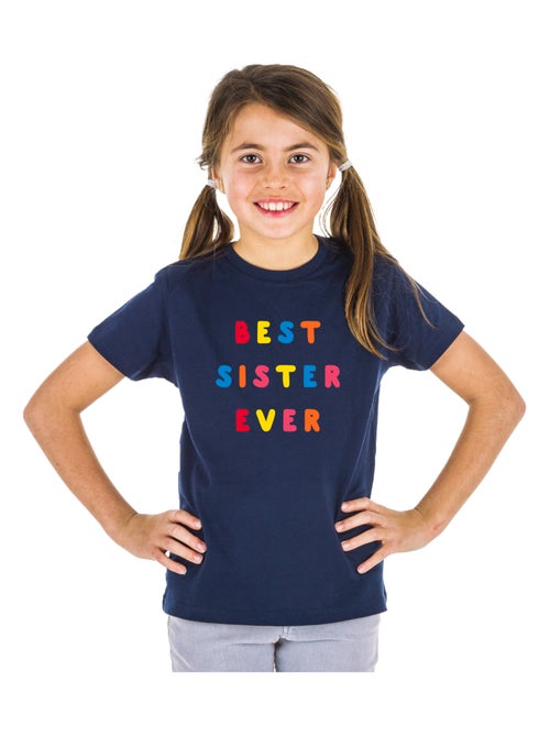 Tshirt Enfant BEST SISTER EVER COLORÉE WAF - Kiabi Tshirt Enfant BEST SISTER EVER COLORÉE WAF - Kiabi
