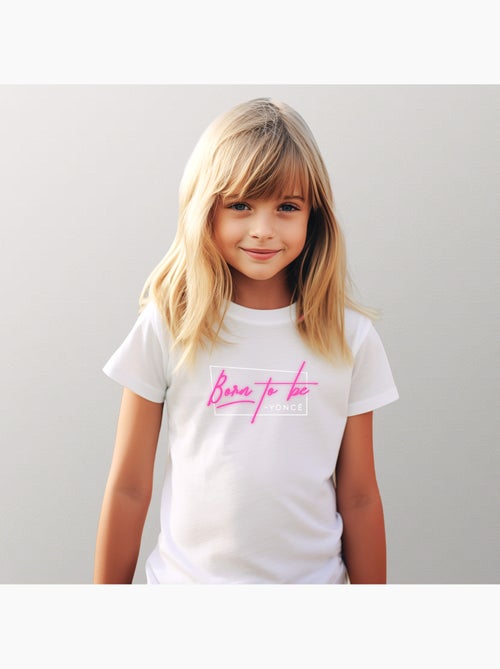 Tshirt Enfant BORN TO BE YONCE PINK - Kiabi Tshirt Enfant BORN TO BE YONCE PINK - Kiabi