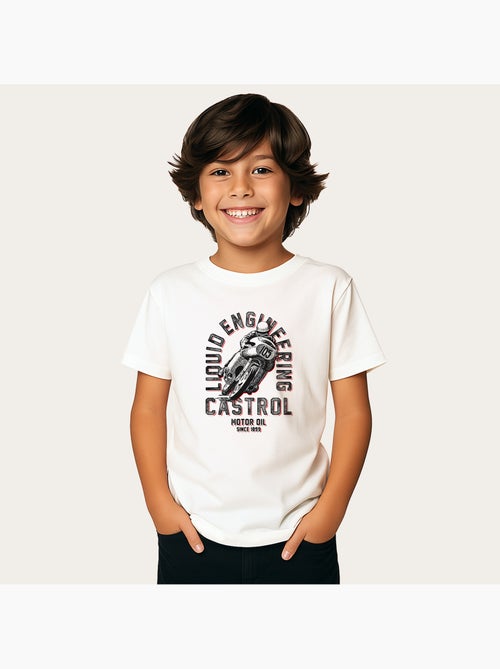 Tshirt Enfant CASTROL RETRO MOTORBIKE - Kiabi Tshirt Enfant CASTROL RETRO MOTORBIKE - Kiabi