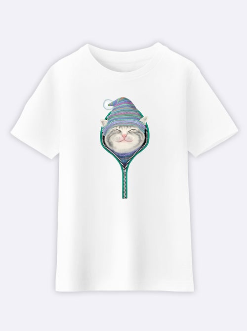 Tshirt Enfant CAT IN THE ZIP - Kiabi