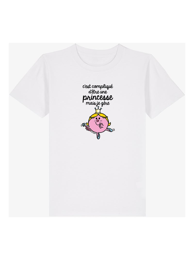 Tshirt Enfant C'EST COMPLIQUÉ D'ÊTRE UNE PRINCESSE Blanc - Kiabi