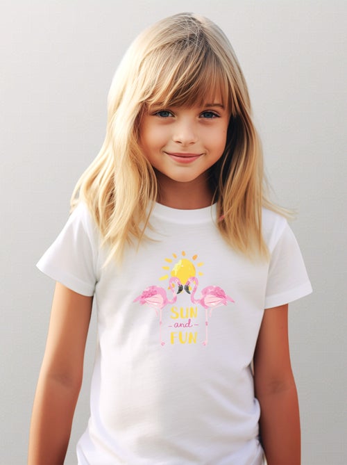 Tshirt Enfant FLAMINGO-SUN-AND-FUN - Kiabi Tshirt Enfant FLAMINGO-SUN-AND-FUN - Kiabi