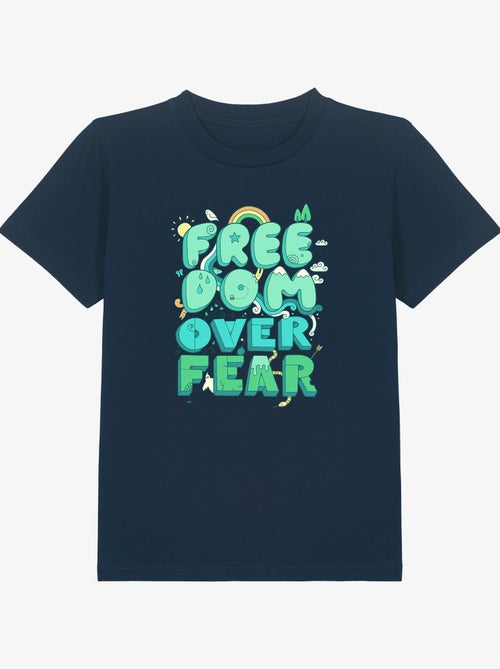 Tshirt Enfant FREEDOM OVER FEAR - Kiabi