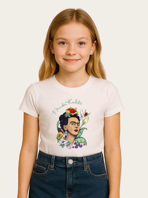 Tshirt Enfant FRIDA KAHLO FLOWERS - Kiabi Tshirt Enfant FRIDA KAHLO FLOWERS - Kiabi