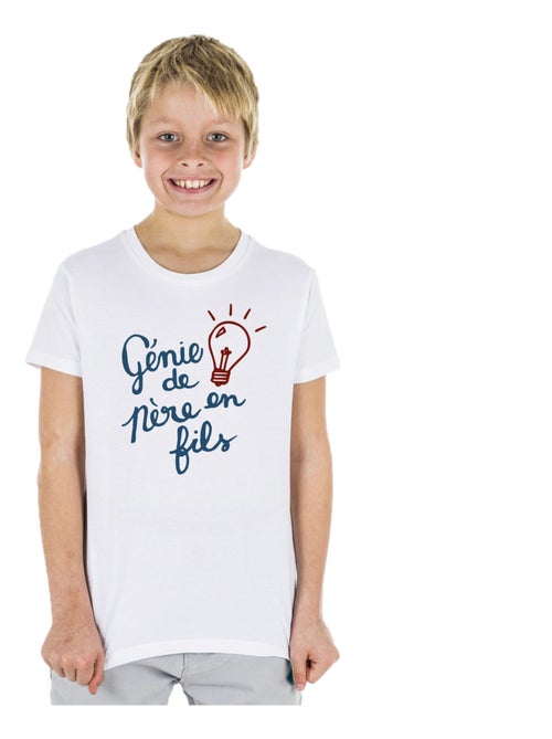 Tshirt Enfant GÉNIE DE PÈRE EN FILS - Kiabi