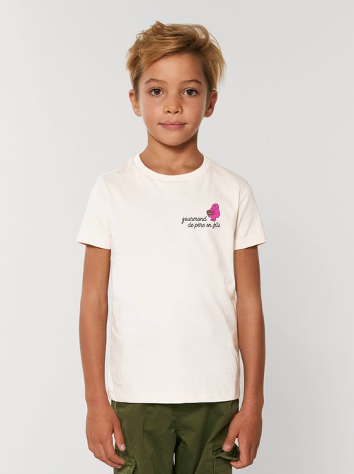 Tshirt Enfant GOURMAND DE PERE EN FILS COEUR - Kiabi Tshirt Enfant GOURMAND DE PERE EN FILS COEUR - Kiabi