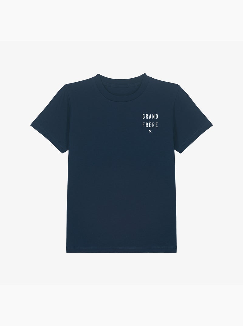 Tshirt Enfant GRAND FRÈRE X CŒUR WAF Bleu marine - Kiabi