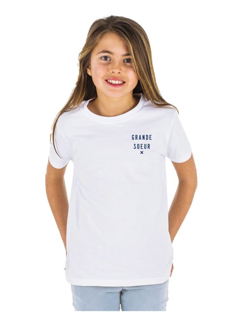 Tshirt Enfant GRANDE SŒUR X CŒUR WAF - Kiabi Tshirt Enfant GRANDE SŒUR X CŒUR WAF - Kiabi