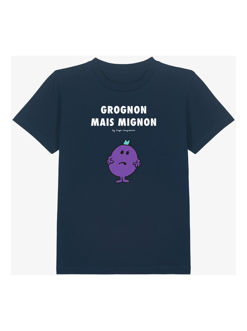 Tshirt Enfant GROGNON MAIS MIGNON 2 Bleu marine - Kiabi