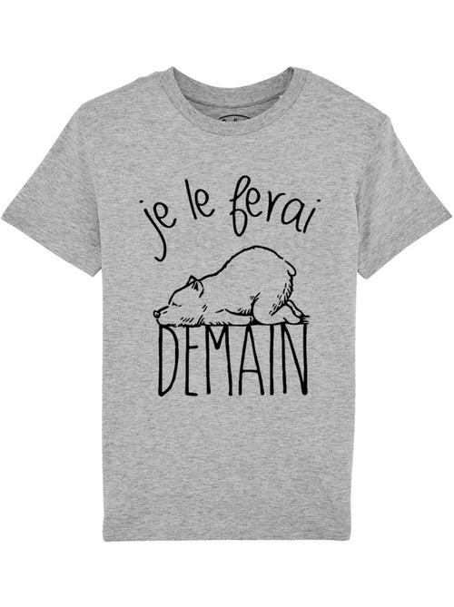 Tshirt Enfant JE LE FERAI DEMAIN - Kiabi
