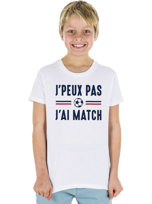Tshirt Enfant JE PEUX PAS J'AI MATCH - Kiabi