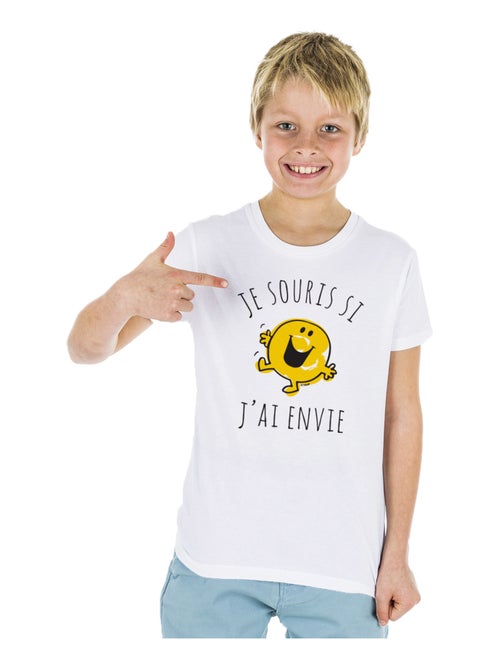 Tshirt Enfant JE SOURIS SI J'AI ENVIE - Kiabi