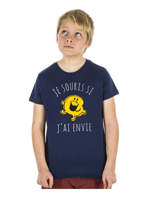 Tshirt Enfant JE SOURIS SI J'AI ENVIE - Kiabi
