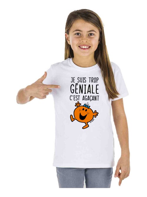 Tshirt Enfant JE SUIS TROP GÉNIALE C'EST AGAÇANT - Kiabi Tshirt Enfant JE SUIS TROP GÉNIALE C'EST AGAÇANT - Kiabi