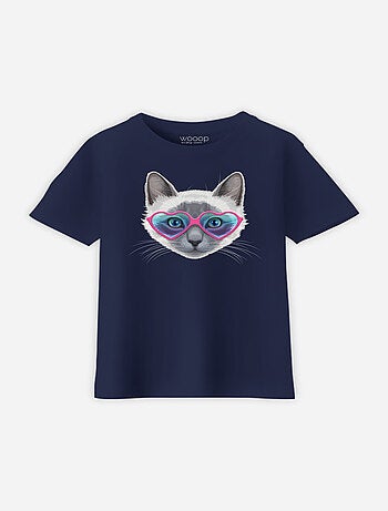 Tshirt enfant kitty sunglasses