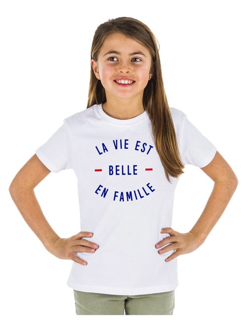 Tshirt Enfant LA VIE EST BELLE EN FAMILLE - Kiabi Tshirt Enfant LA VIE EST BELLE EN FAMILLE - Kiabi
